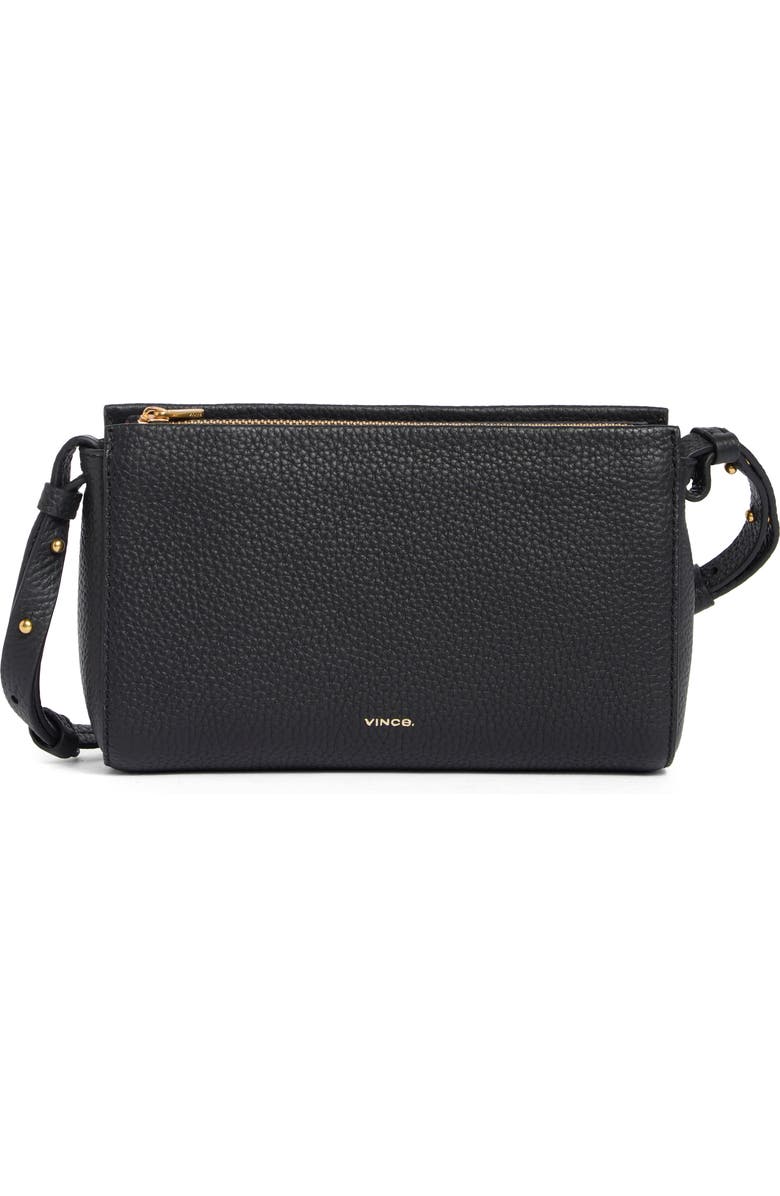 Vince Smyrna Top Zip Crossbody Bag, Main, color, Black