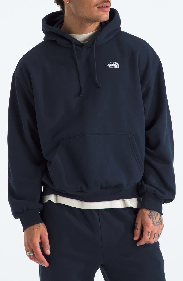 The North Face Evolution Embroidered Oversize Hoodie, Main, color, Summit Navy