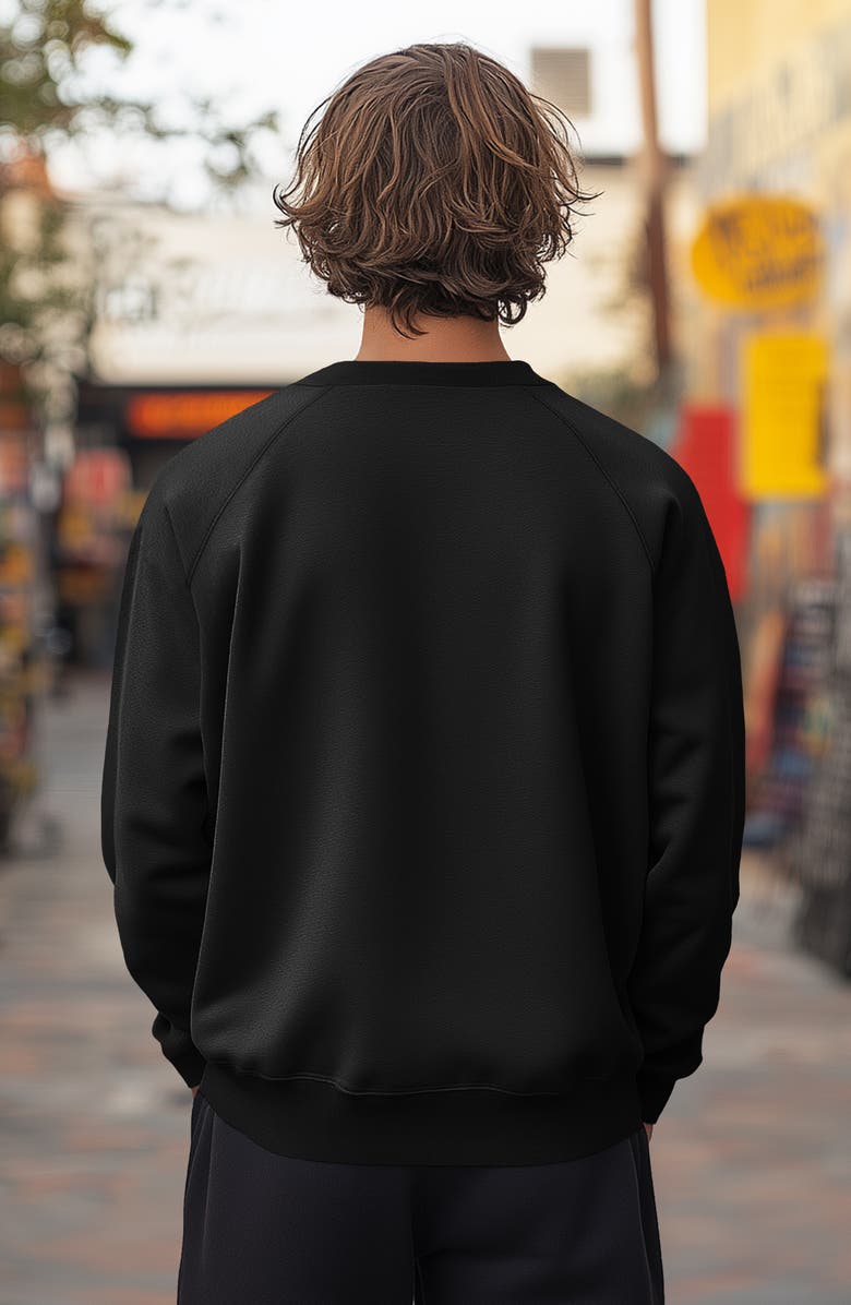 Dalix Ghost Fleece Sweatshirt, Alternate, color, Black