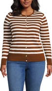 Lands' End Fine Gauge Cotton Cardigan Sweater