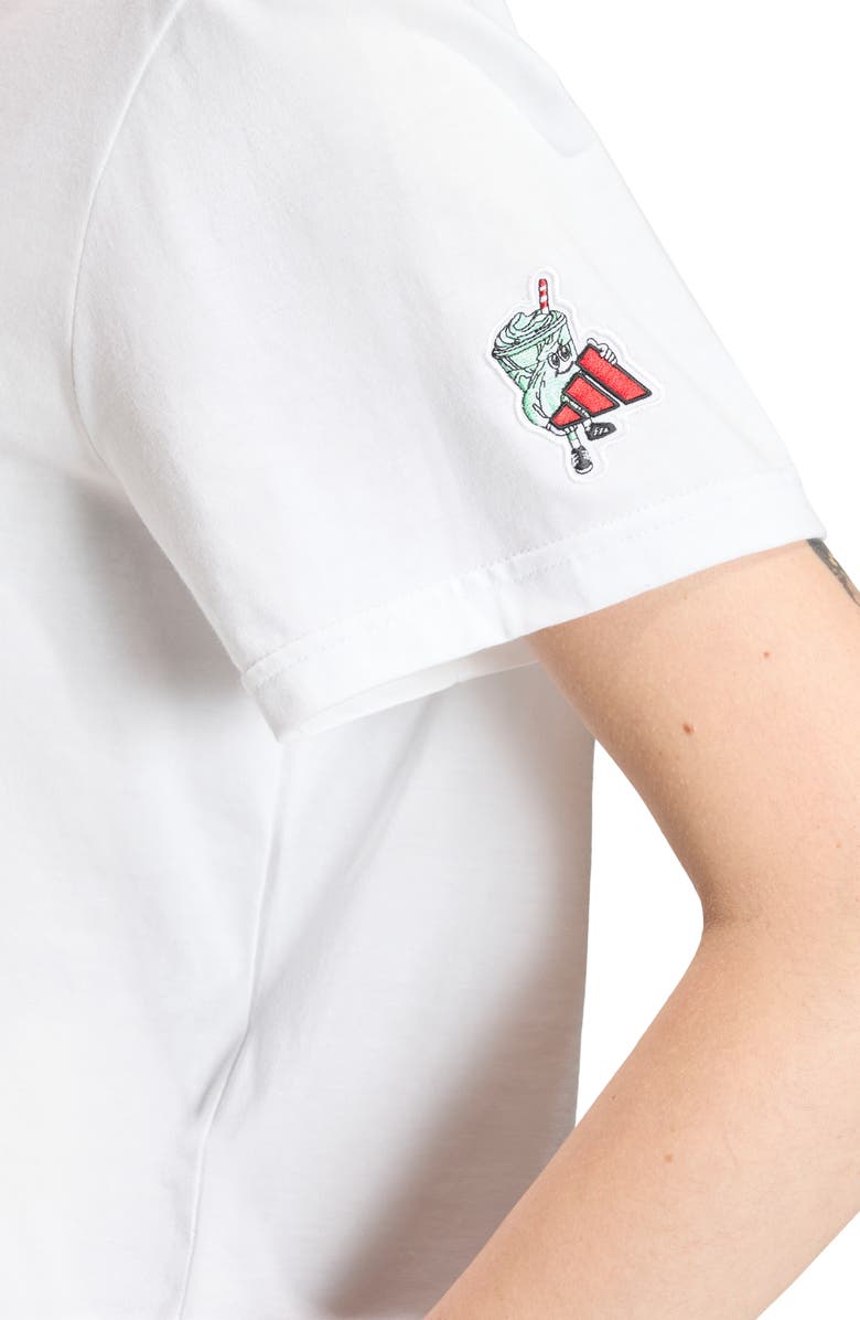 adidas Food Cropped Loose Graphic T-Shirt, Alternate, color,