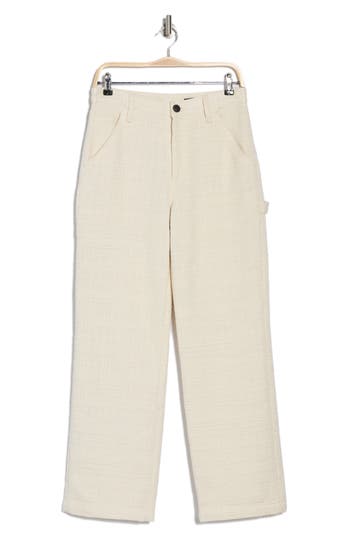 Rag & Bone Amaya Tweed Carpenter Pants In Ivory