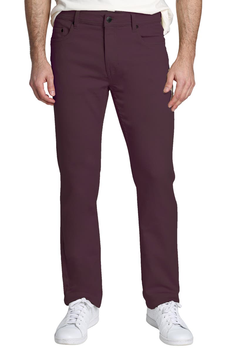 JACHS Straight Fit Stretch Cotton Tech Pants, Main, color,