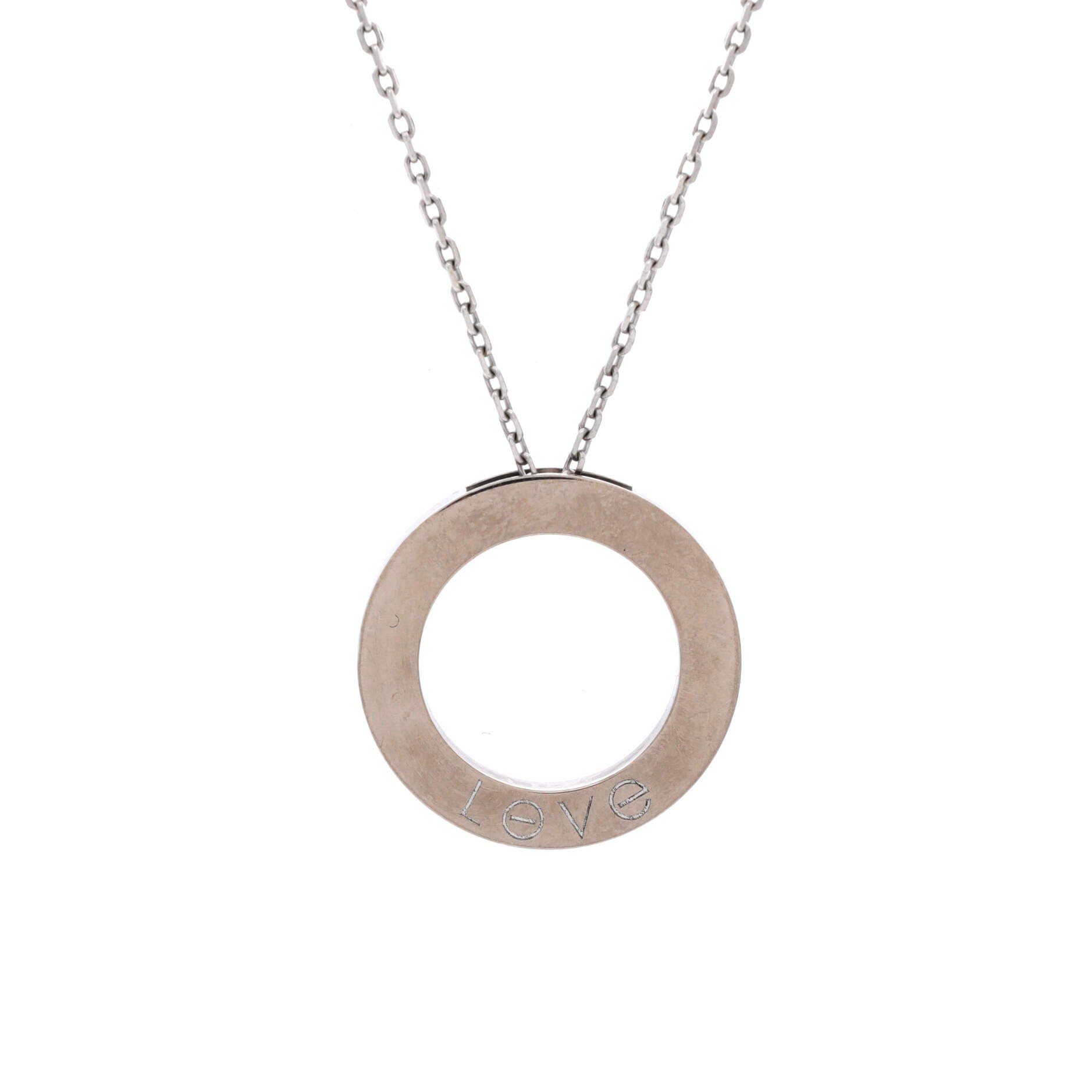 3 Diamonds Love Pendant Necklace 18K White Gold and Diamonds, Main, color, Metallic Gold