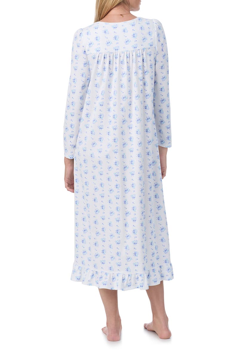 Long Sleeve Cotton Jersey Nightgown, Alternate, color, DOT BQT