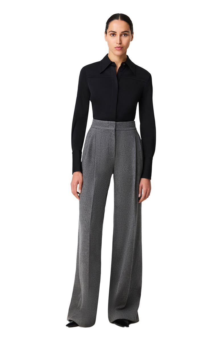 Another Tomorrow Bias Seamed Shirt, Alternate, color, Black