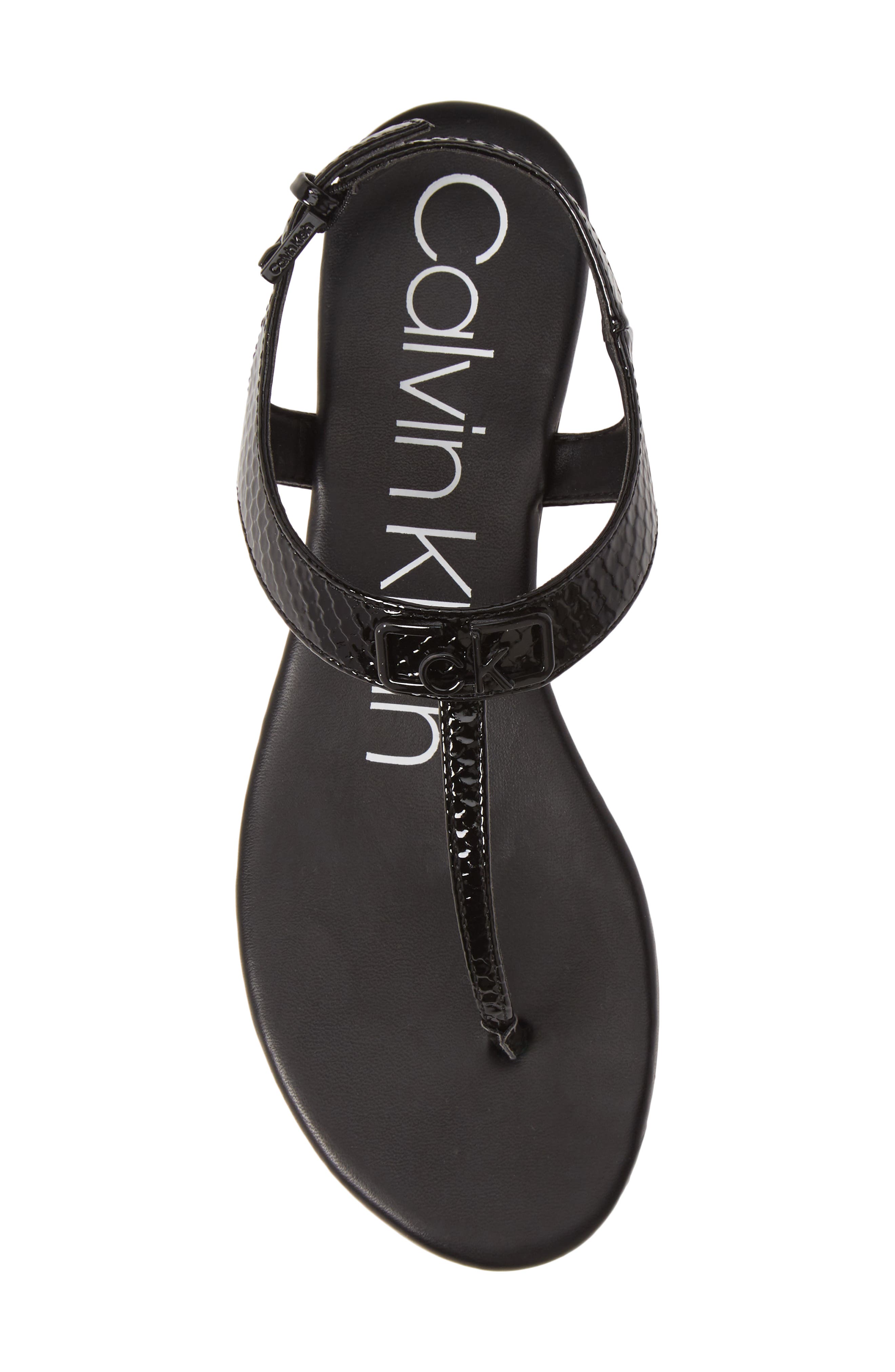 Calvin Klein Shamary T-Strap Sandal, Alternate, color, 