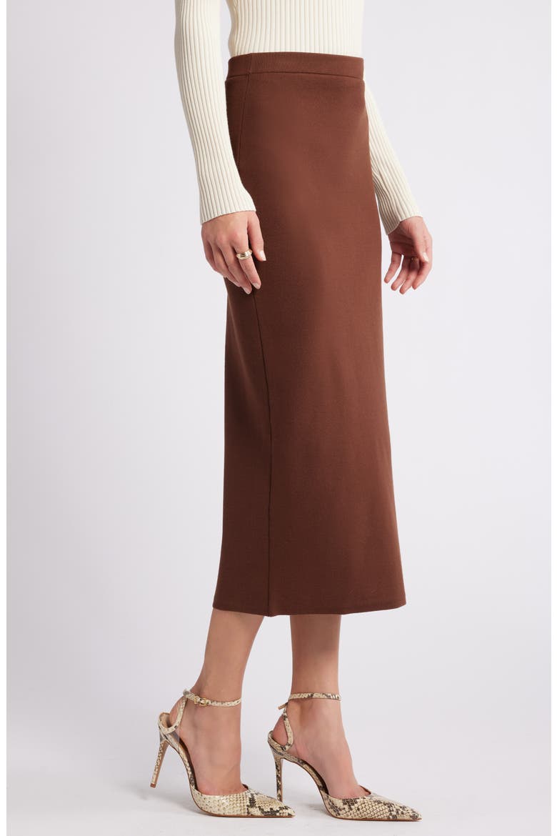 Luxe Sculpt Maxi Skirt, Alternate, color, BROWN SOIL