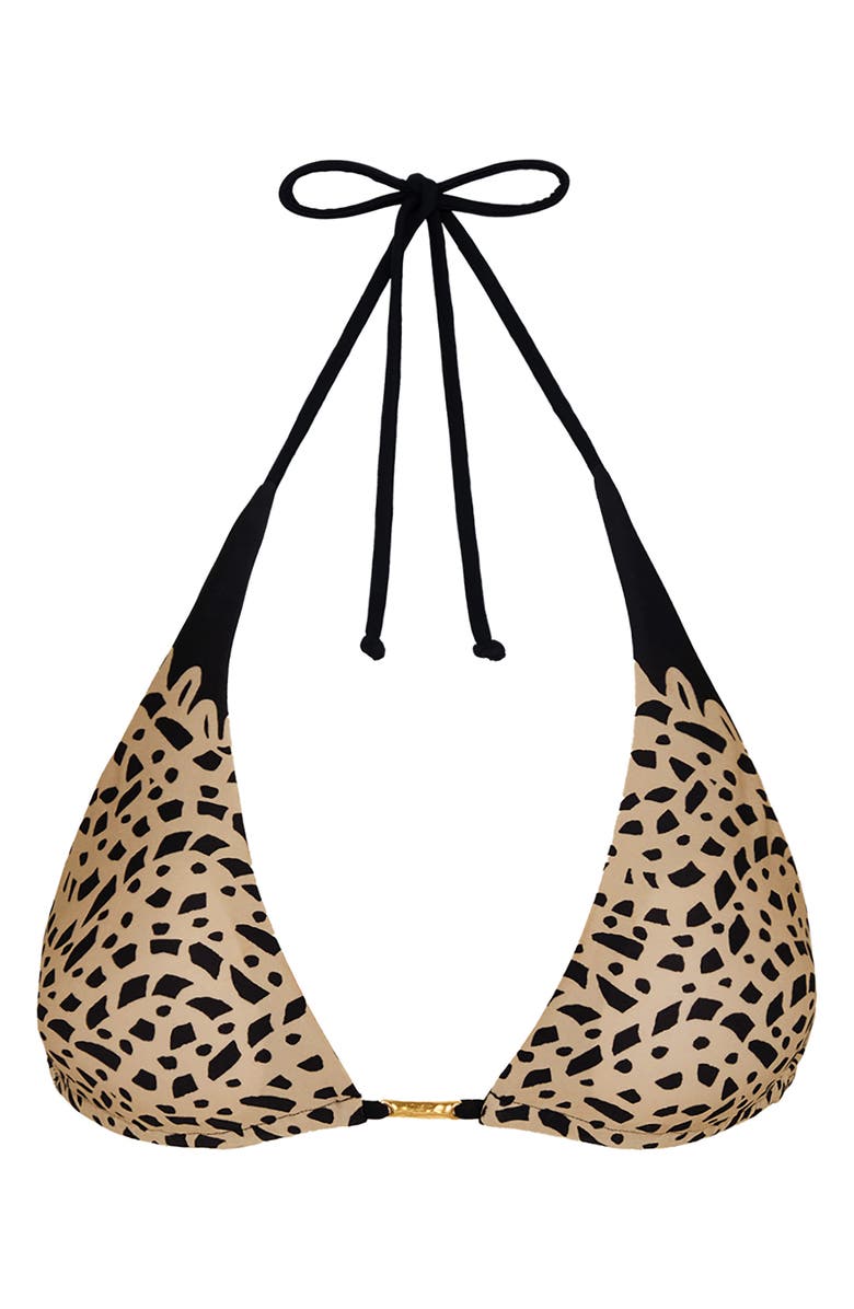 ViX Paula Hermanny Poeme Karen Triangle Bikini Top, Alternate, color, Beige Multi