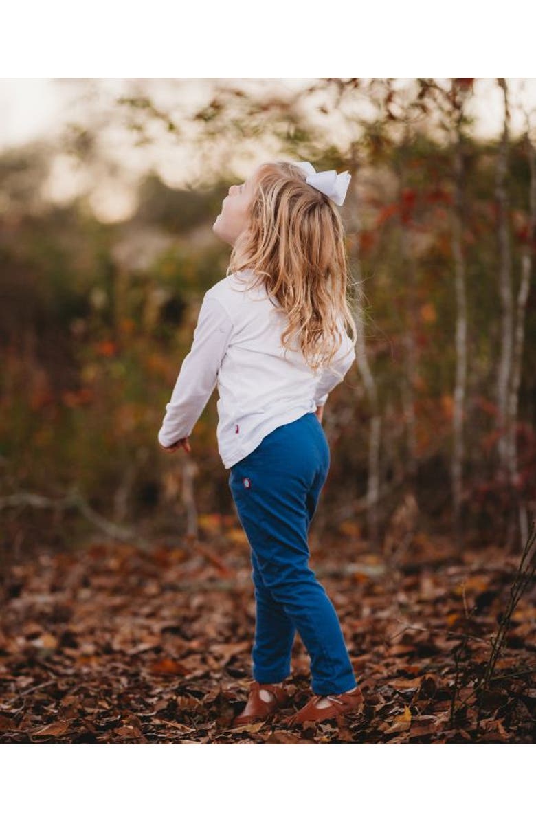 CITY THREADS Girls Soft Cotton UPF 50+ Jersey Pocket Pants, Alternate, color, Black