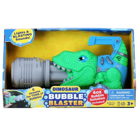 Nonstop Fun Motorized Lights & Sound Dinosaurs Bubble Blaster