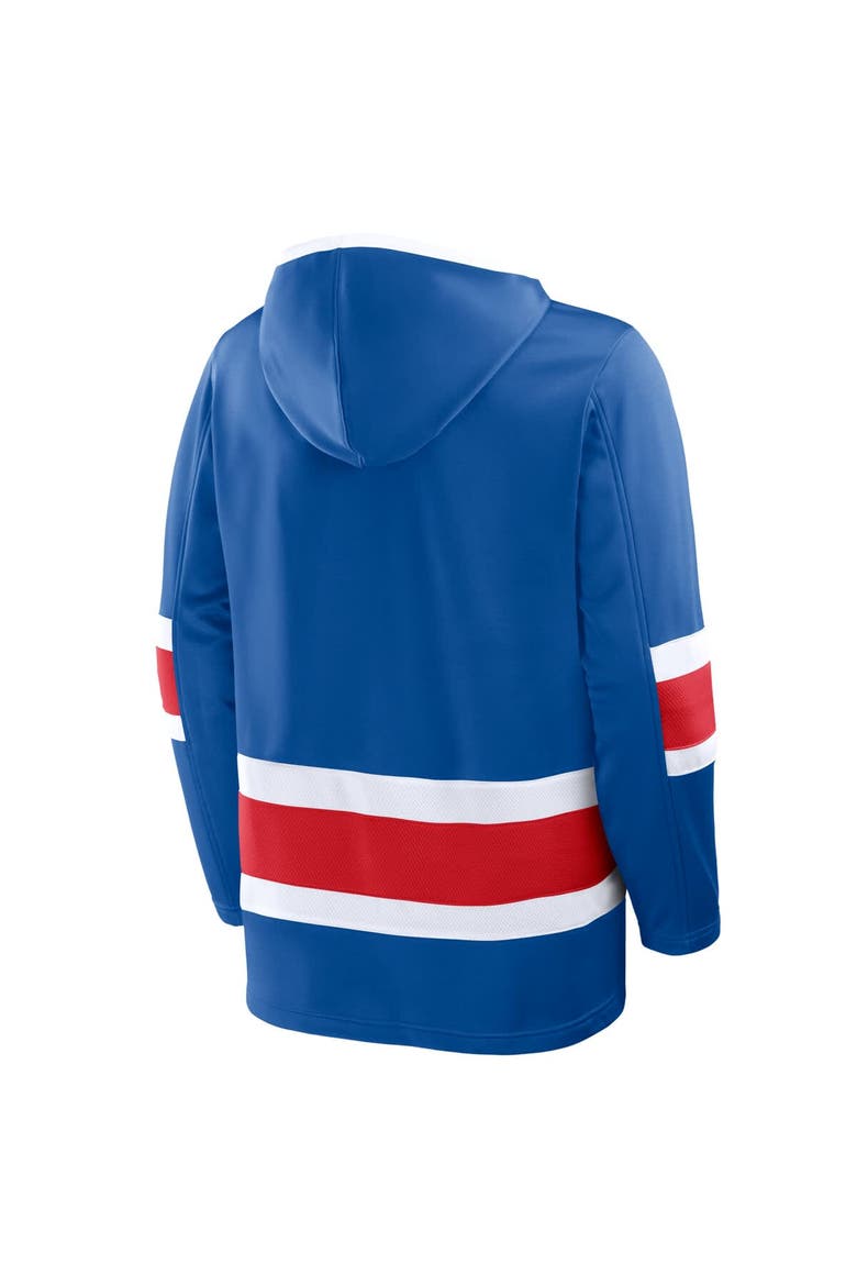 Men's Fanatics Blue New York Rangers Prime Time Fleece Hoodie, Alternate, color, Blue