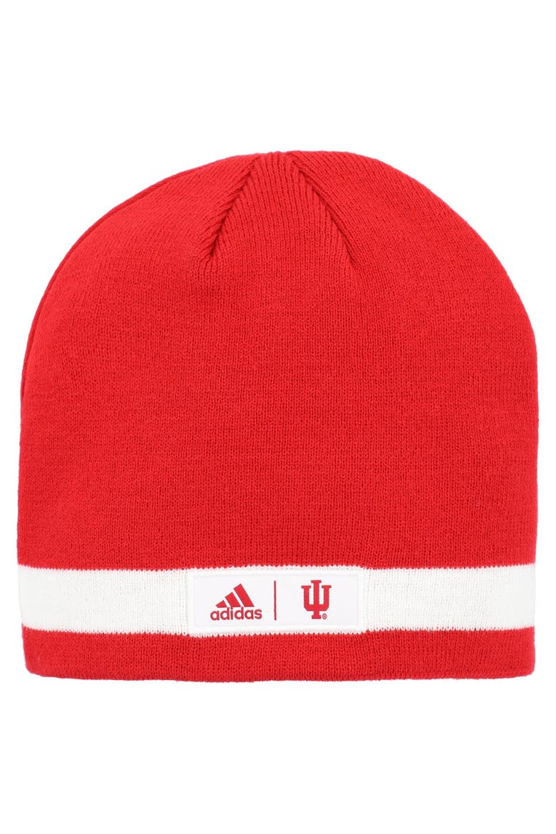 Men's adidas Crimson Indiana Hoosiers Wordmark Beanie, Alternate, color, Crimson