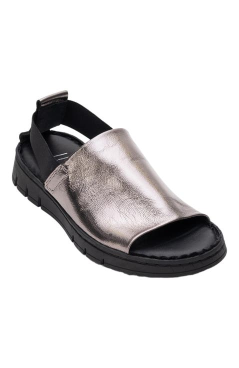Londoi Elastic Strap Leather Sandal (Women)
