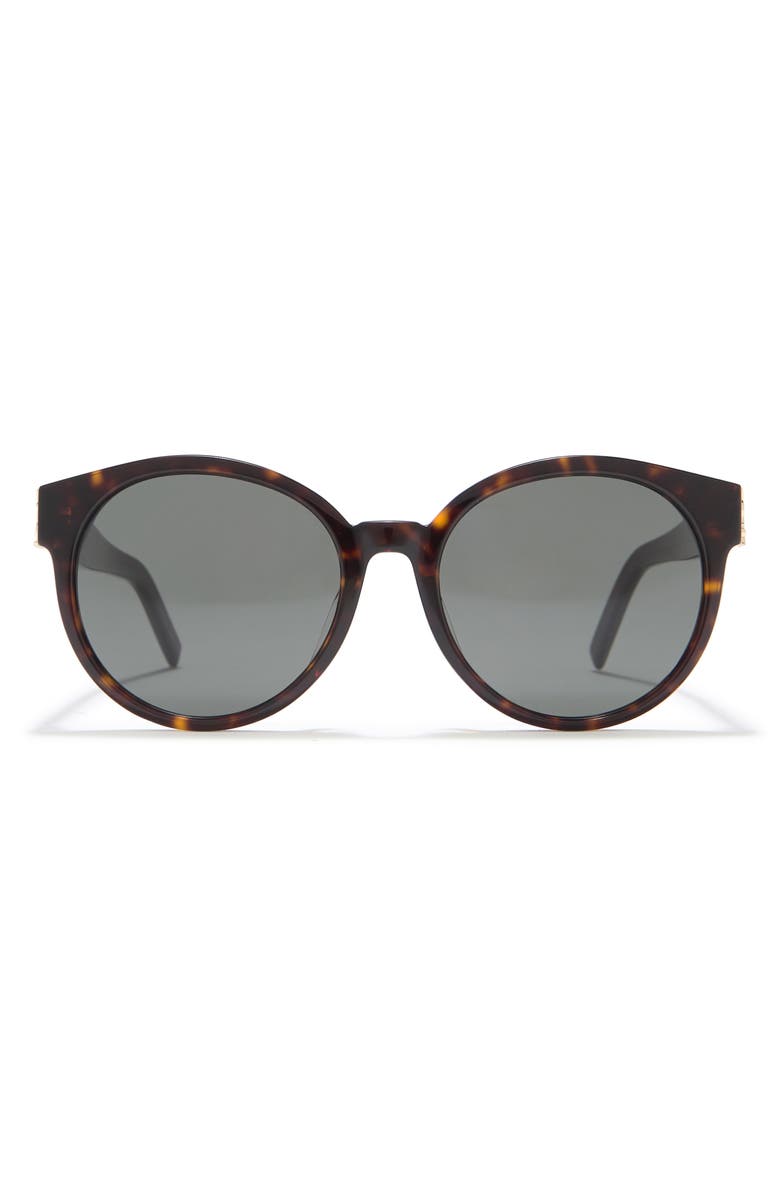 Saint Laurent 55mm Round Sunglasses, Main, color,