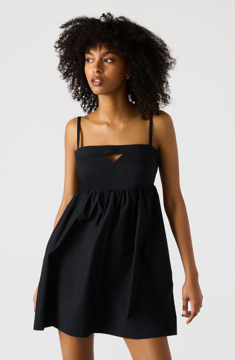Steve Madden Meadow Cotton Minidress, Alternate, color, Black