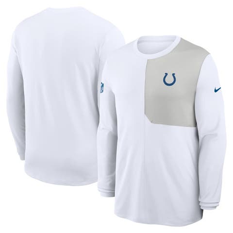 Men's Nike White Indianapolis Colts Sideline Coach UV Performance Long Sleeve T-Shirt
