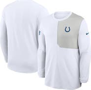 Nike Men's Nike White Indianapolis Colts Sideline Coach UV Performance Long Sleeve T-Shirt