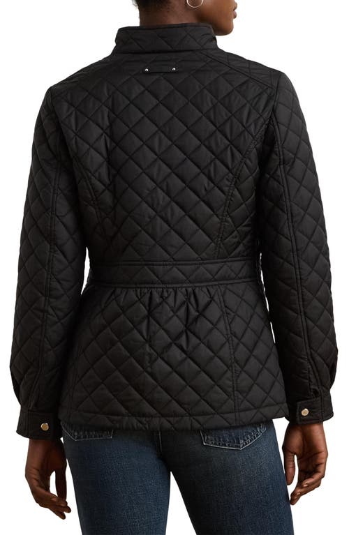 Shop Ralph Lauren Lauren  Quilted Jacket In Black
