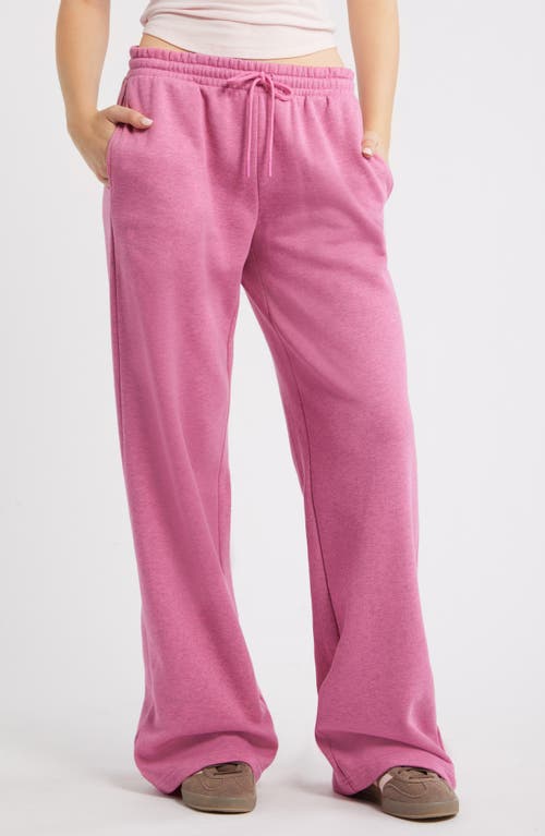 BP. Baggy Wide Leg Sweatpants in Pink Azalea Heather at Nordstrom, Size Xx-Small