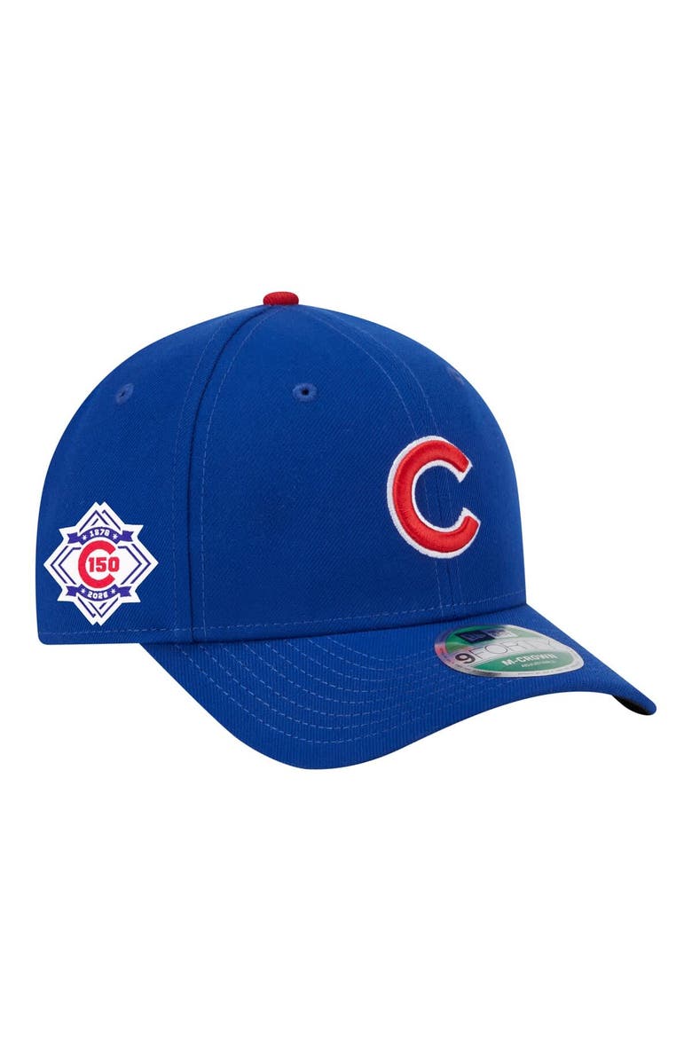 New Era Men's New Era Royal Chicago Cubs 150th Anniversary 9FORTY M-Crown Adjustable Hat, Main, color, Royal