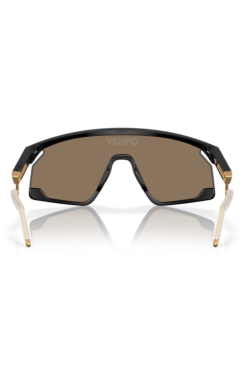 Oakley BXTR 39mm Polarized Rectangular Sunglasses, Alternate, color, Matte Black