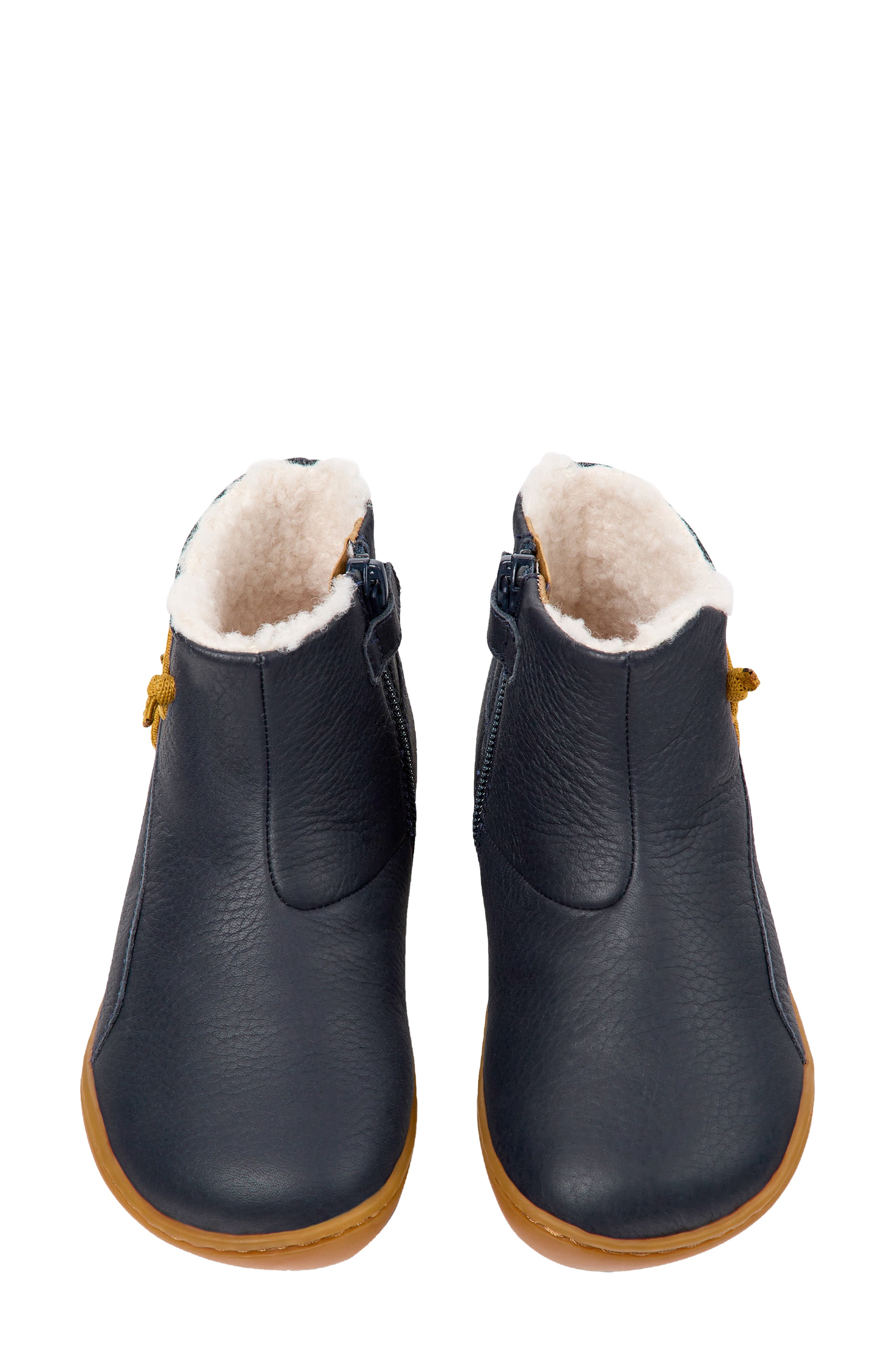 Peu Cami Faux Shearling Zip Sneaker, Alternate, color, NAVY
