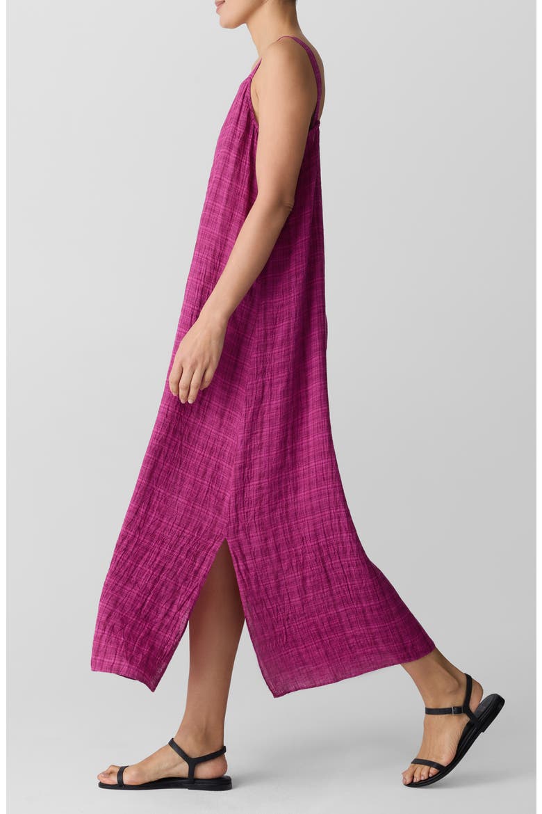Square Neck Organic Linen Dress, Alternate, color, SANGRIA
