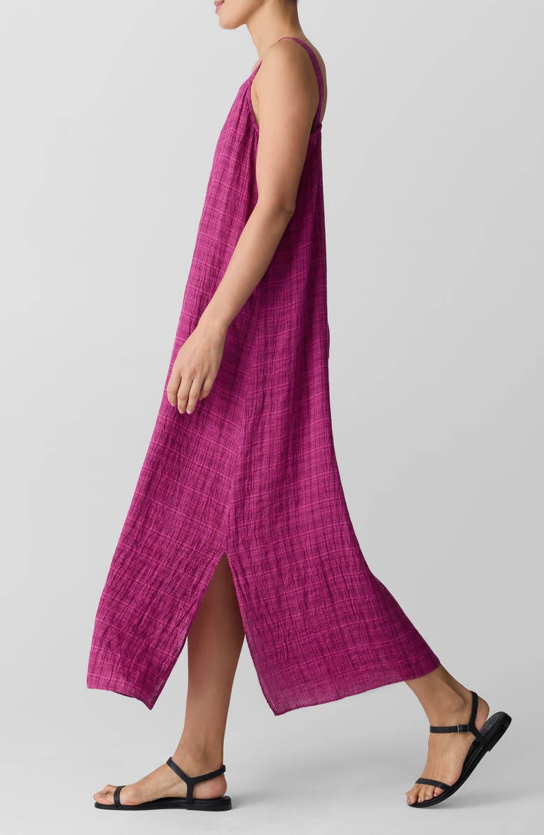 Eileen Fisher Square Neck Organic Linen Dress, Alternate, color,