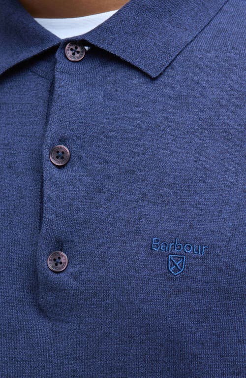 Shop Barbour Buston Cotton & Linen Polo In Navy