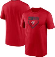 Nike Men's Nike Red Washington Nationals Home Plate Icon Legend Performance T-Shirt