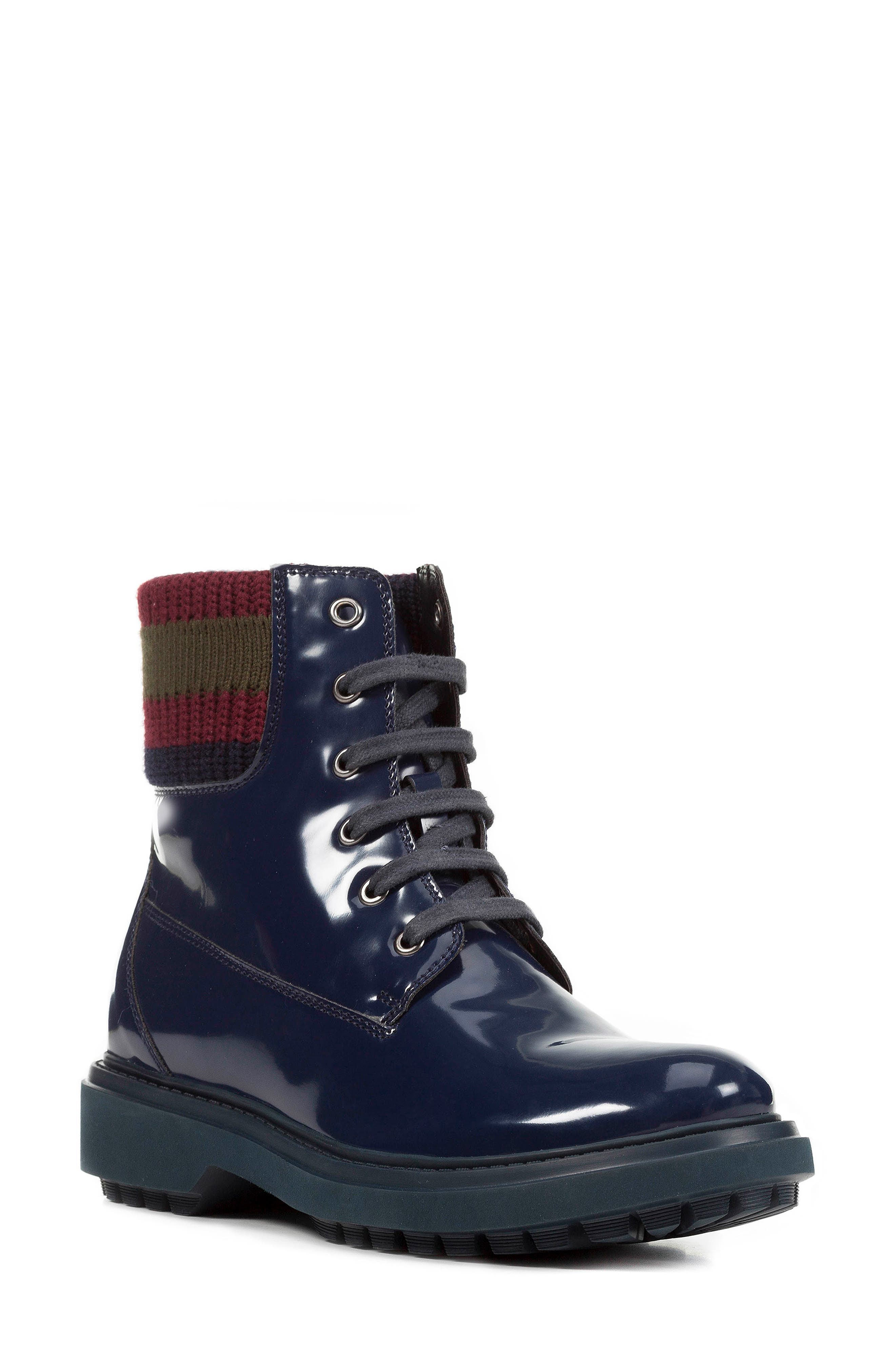Asheely Bootie, Main, color, BLUE FAUX LEATHER