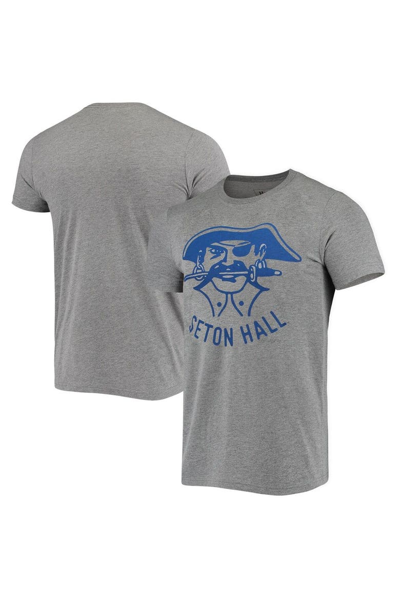 Men's Homefield Heather Gray Seton Hall Pirates Vintage Logo T-Shirt, Main, color, Heather Gray