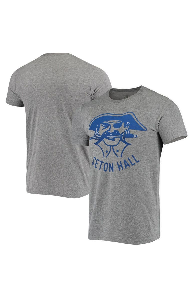 HOMEFIELD Men's Homefield Heather Gray Seton Hall Pirates Vintage Logo T-Shirt, Main, color, 