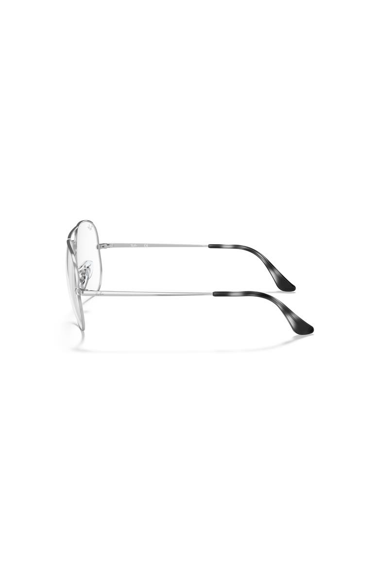 55mm Aviator Optical Glasses, Alternate, color, SILVER/ CLEAR