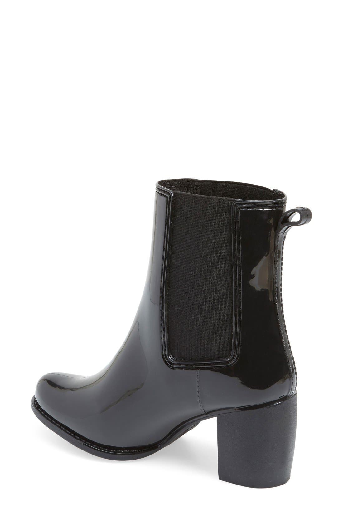 Clima Chelsea Rain Boot, Alternate, color, BLACK SHINY