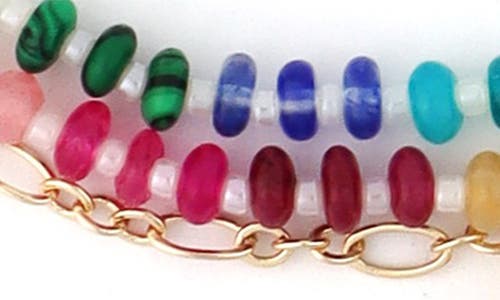 Panacea Beaded Layered Necklace In Multi