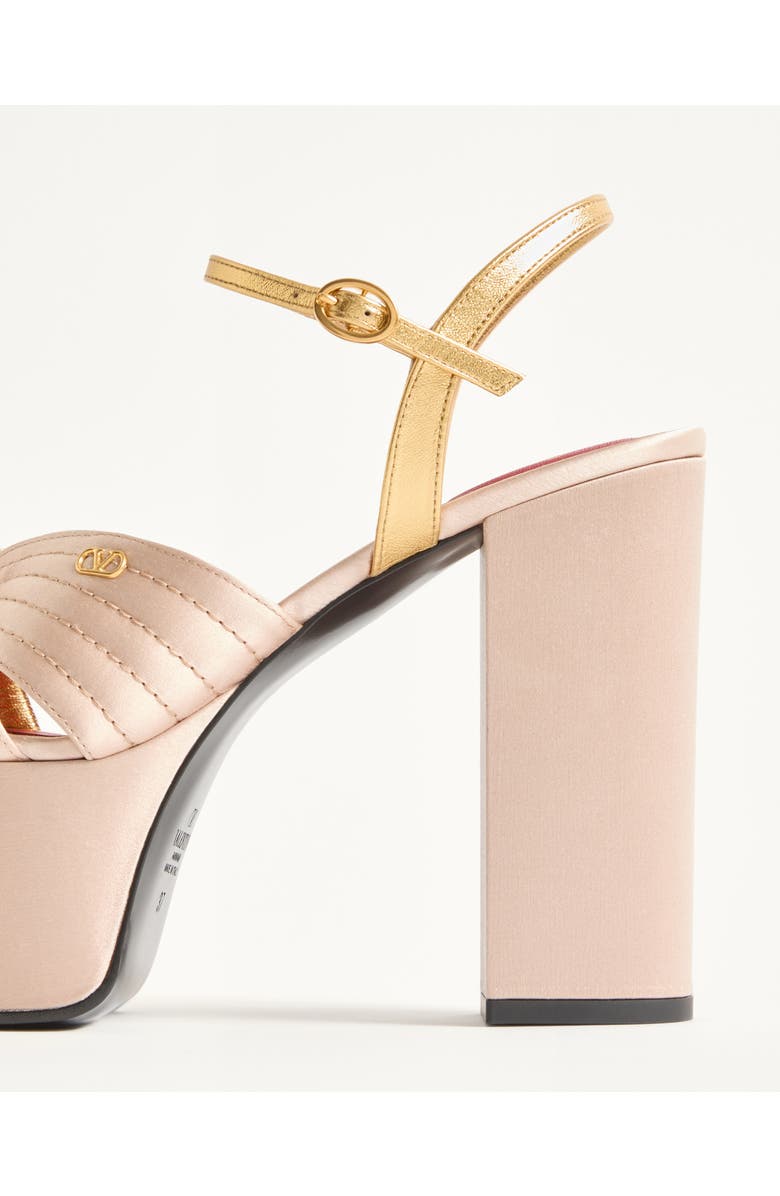 Valentino Crasher Platform Sandal, Alternate, color, Skin