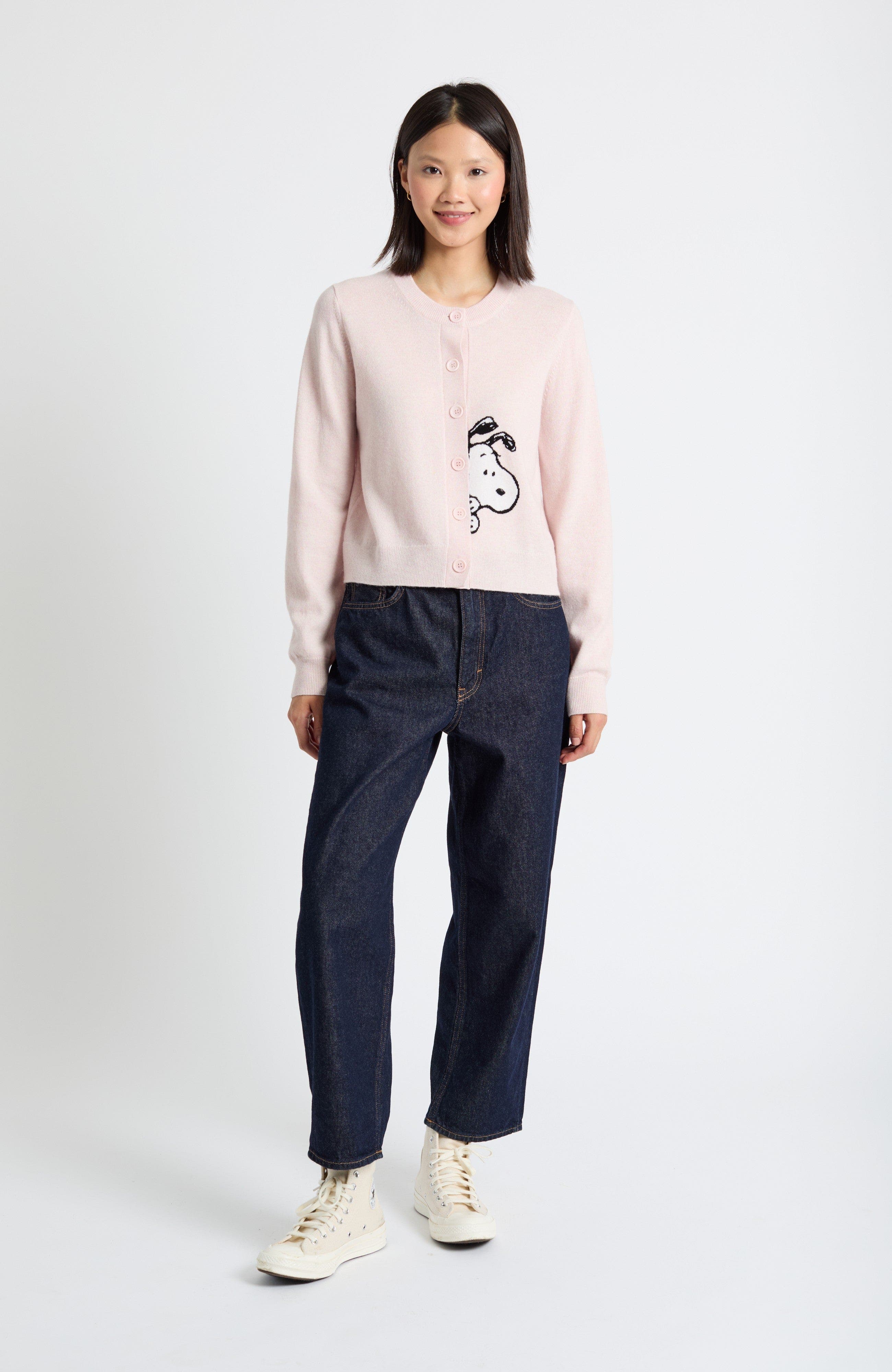 Sneaky Snoopy Wool-Cashmere Cardigan (Women) | Nordstrom