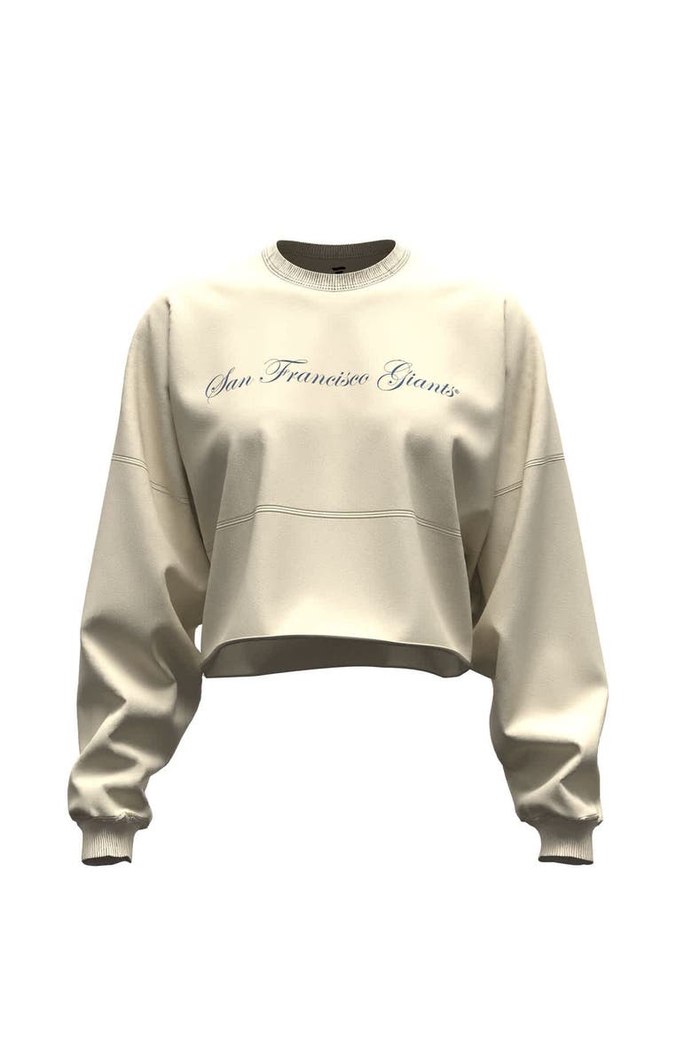FANATICS Women's Fanatics Light Beige San Francisco Giants Spirit Floral Script Cropped Long-Sleeve T-Shirt, Alternate, color, Light Beige