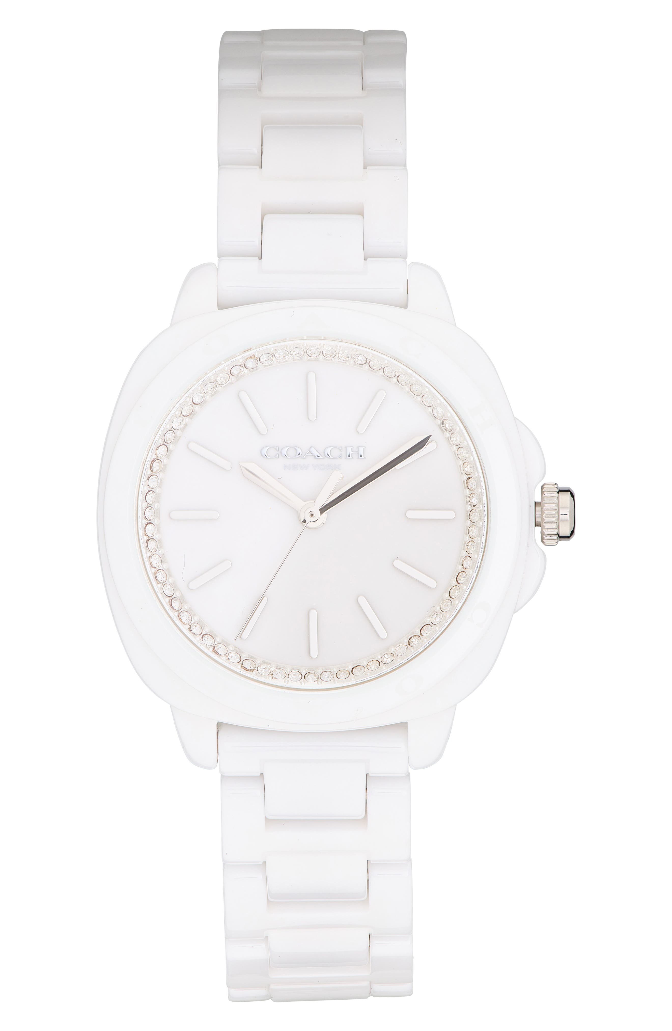 Kitt Crystal Bezel Bracelet Watch, 34mm