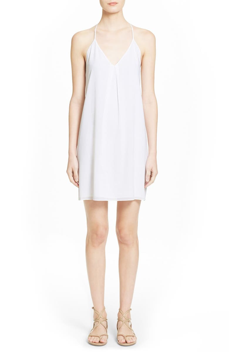 Alice + Olivia Fierra Stretch Silk Slipdress, Main, color,