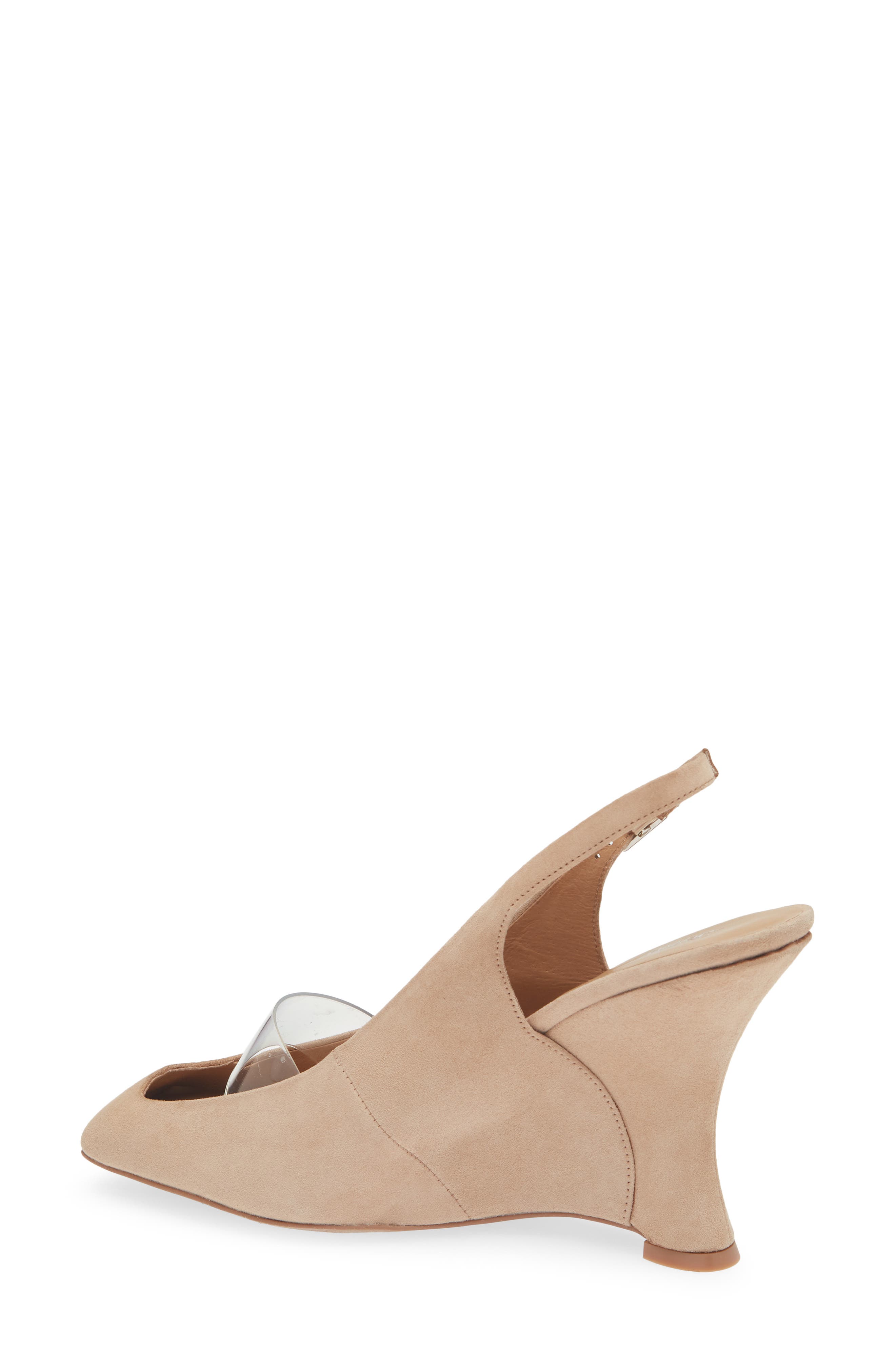 Jeffrey Campbell Nebulis Slingback Wedge Pump, Alternate, color, Beige Suede