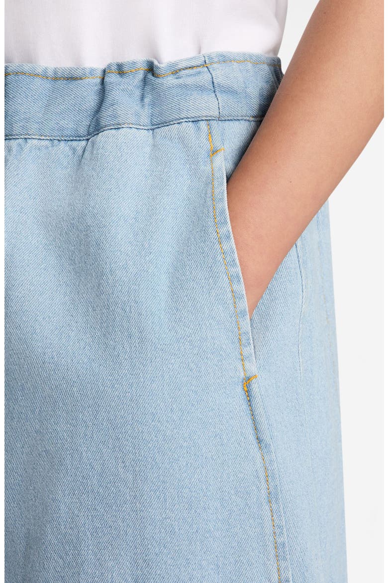 Kids' Sportswear Denim Midi Skirt, Alternate, color, LIGHT ARMORY BLUE/ARMORY BLUE