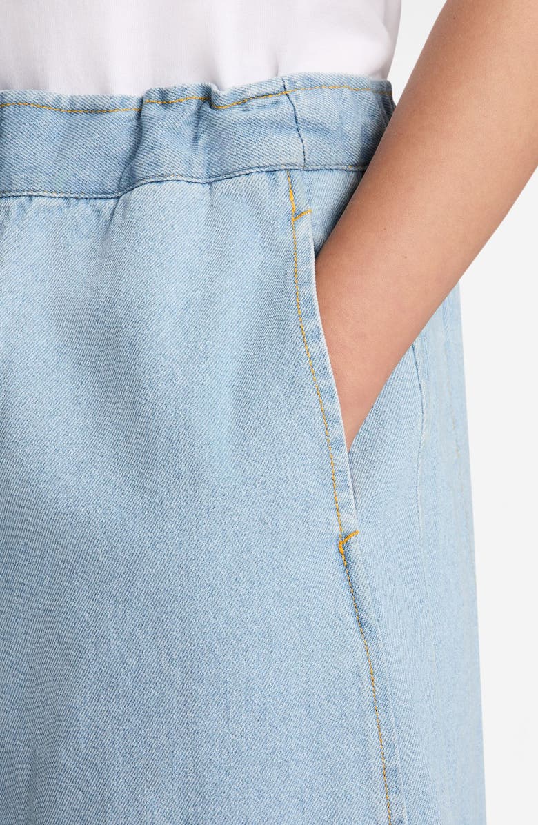 Nike Kids' Sportswear Denim Midi Skirt, Alternate, color, Light Armory Blue/Armory Blue