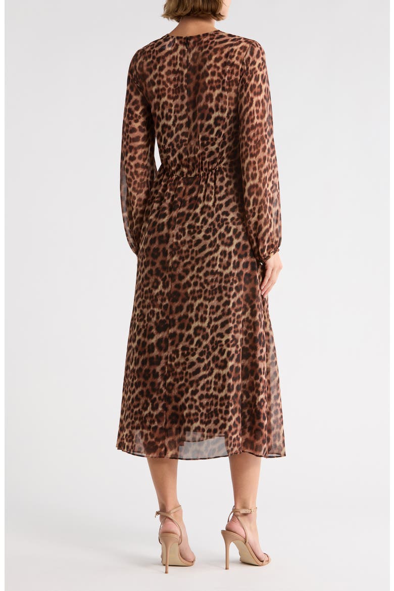 Long Sleeve Empire Waist Maxi Dress, Alternate, color, TRAVERTINE MULTI