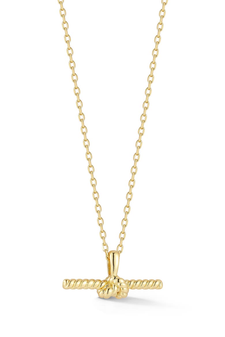 Twisted Bar Pendant Necklace, Main, color, GOLD