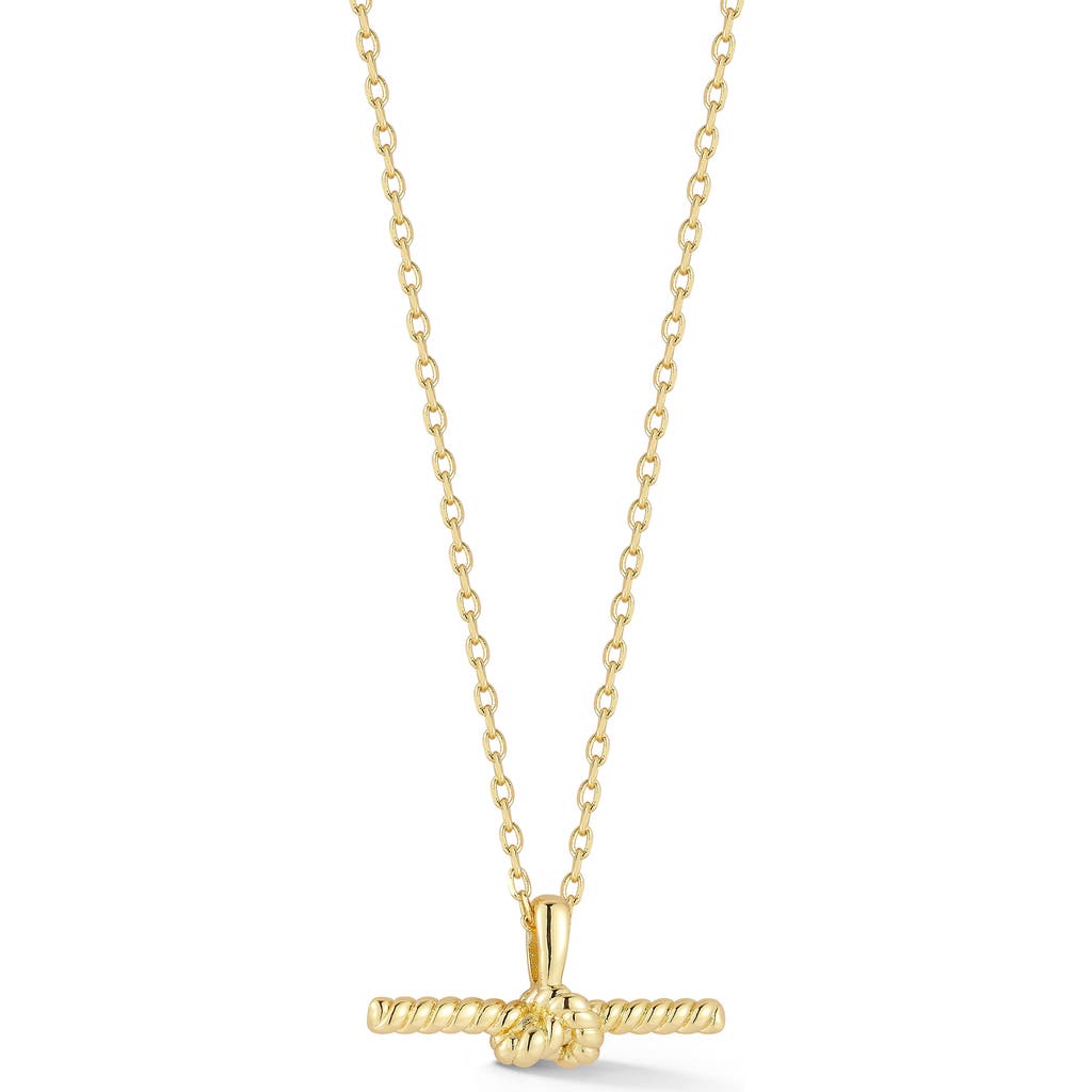 Sphera Milano Twisted Bar Pendant Necklace In Gold