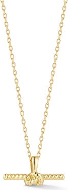 SPHERA MILANO Twisted Bar Pendant Necklace