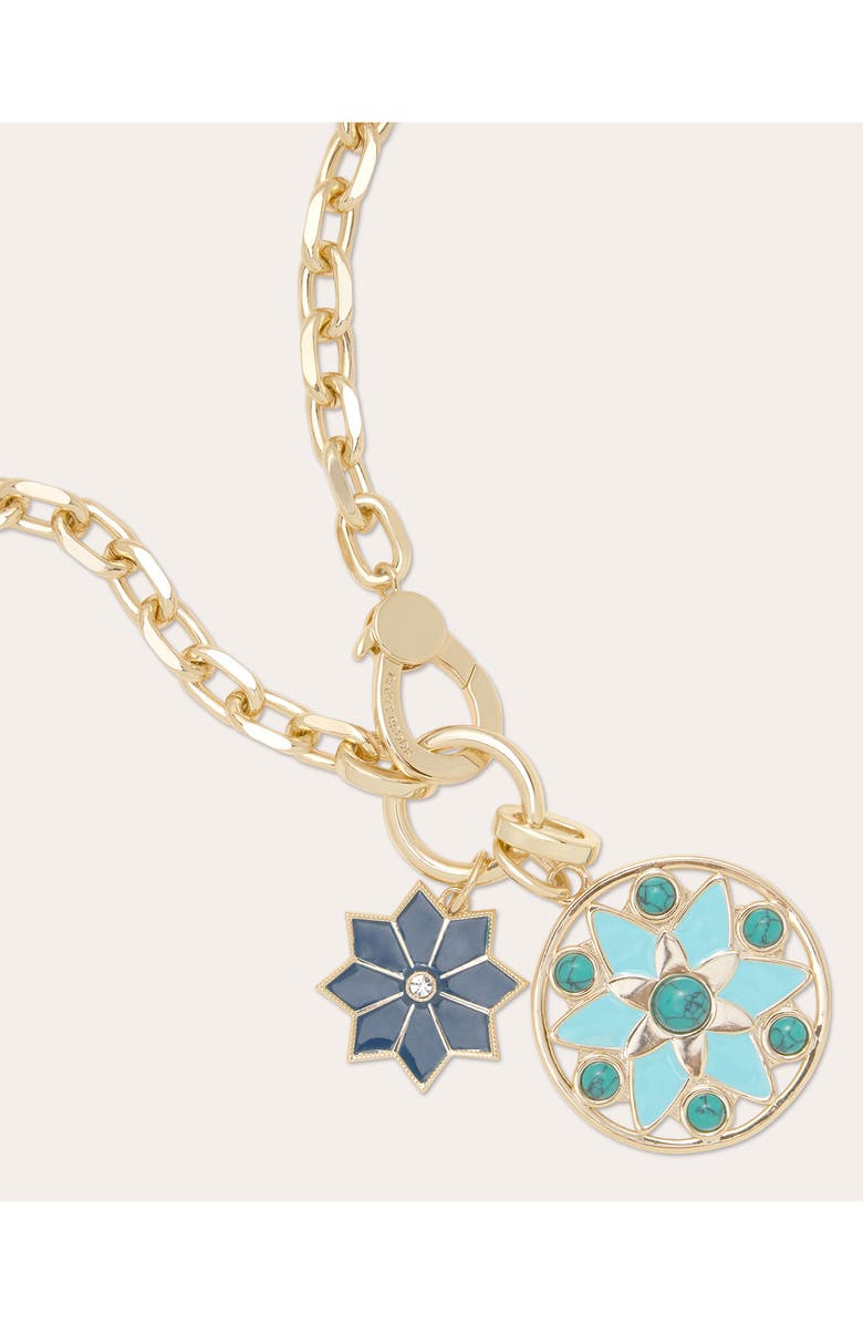 Ramy Brook Deepika Enamel Charms Pendant Necklace, Alternate, color, Gold